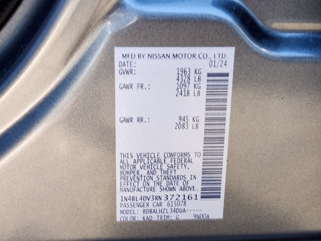 2024 Nissan Altima 2.5 SV