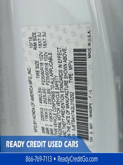 2016 Acura RDX Base AWD w/Advance Package