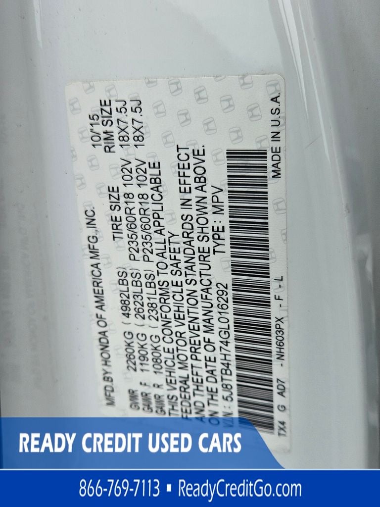 2016 Acura RDX Base AWD w/Advance Package
